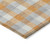 10' X 14' Orange Gray And Beige Plaid Washable Indoor Outdoor Area Rug