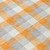 10' X 14' Orange Gray And Beige Plaid Washable Indoor Outdoor Area Rug