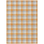 10' X 14' Orange Gray And Beige Plaid Washable Indoor Outdoor Area Rug