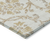 10' X 14' Ivory Beige And Gold Floral Washable Indoor Outdoor Area Rug