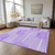 10' X 14' Purple And White Abstract Washable Indoor Outdoor Area Rug