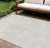 10' X 14' Ivory Washable Indoor Outdoor Area Rug
