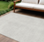 10' X 14' Ivory Washable Indoor Outdoor Area Rug