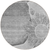 8' Gray Silver And Charcoal Round Floral Washable Indoor Outdoor Area Rug
