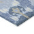 10' X 14' Sky Blue Denim Blue And Ivory Ikat Washable Indoor Outdoor Area Rug