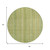 8' Artichoke Green Fern Green And Gold Round Striped Washable Indoor Outdoor Area Rug