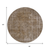 8' Brown And Beige Round Medallion Washable Indoor Outdoor Area Rug