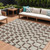 8' X 10' Brown And Beige Geometric Washable Indoor Outdoor Area Rug - 608219017897