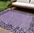 8' X 10' Purple Animal Print Washable Indoor Outdoor Area Rug