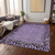 8' X 10' Purple Animal Print Washable Indoor Outdoor Area Rug