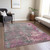 8' X 10' Blush Gray And Mauve Abstract Washable Indoor Outdoor Area Rug