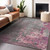8' X 10' Blush Gray And Mauve Abstract Washable Indoor Outdoor Area Rug