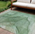 10' X 14' Green And Sage Abstract Washable Indoor Outdoor Area Rug