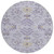 8' Lavender Purple And Gray Round Floral Washable Indoor Outdoor Area Rug - Lavender, Purple, Gray