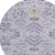 8' Lavender Purple And Gray Round Floral Washable Indoor Outdoor Area Rug - Lavender, Purple, Gray