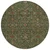8' Emerald Brown And Red Round Floral Washable Indoor Outdoor Area Rug