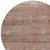 8' Coral And Black Round Striped Washable Indoor Outdoor Area Rug