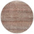 8' Coral And Black Round Striped Washable Indoor Outdoor Area Rug