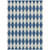 10' X 14' Navy Blue And Ivory Geometric Washable Indoor Outdoor Area Rug