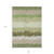 8' X 10' Beige And Olive Green Striped Washable Indoor Outdoor Area Rug