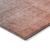 8' Round Gray and Red Orange Round Ombre Washable Non Skid Indoor Outdoor Area Rug