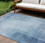 9' X 12' Blue Geometric Washable Indoor Outdoor Area Rug Transitional Style - Blue Color
