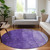 8' Purple Lilac And Lavender Round Ombre Washable Indoor Outdoor Area Rug