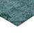 9' X 12' Teal Blue And Aqua Floral Washable Indoor Outdoor Area Rug