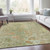 8' X 10' Artichoke Green And Beige Abstract Washable Indoor Outdoor Area Rug - Artichoke Green, Beige
