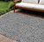 8' X 10' Gray Silver And Charcoal Floral Washable Indoor Outdoor Area Rug - Gray, Silver, Charcoal