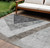 9' X 12' Gray Silver And Charcoal Geometric Washable Indoor Outdoor Area Rug - Gray, Silver, Charcoal