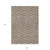 9' X 12' Brown And Beige Chevron Washable Indoor Outdoor Area Rug