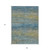 9' X 12' Denim Blue Striped Washable Indoor Outdoor Area Rug