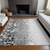 8' X 10' Gray Silver And Charcoal Abstract Washable Indoor Outdoor Area Rug