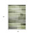 10' X 14' Green And Ivory Striped Washable Indoor Outdoor Area Rug - 880016808339