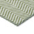9' X 12' Green And Ivory Chevron Washable Indoor Outdoor Area Rug - Green, Ivory