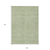 9' X 12' Green And Ivory Chevron Washable Indoor Outdoor Area Rug