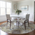 8' Ivory Brown And Green Round Oriental Washable Indoor Outdoor Area Rug