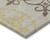 10' X 14' Taupe Copper And Green Floral Medallion Washable Indoor Outdoor Area Rug