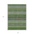 8' X 10' Green And Ivory Striped Washable Indoor Outdoor Area Rug