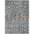 10' X 14' Denim Blue Beige And Brown Floral Washable Indoor Outdoor Area Rug