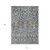 10' X 14' Denim Blue Beige And Brown Floral Washable Indoor Outdoor Area Rug