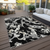 9' X 12' Black And Gray Abstract Washable Indoor Outdoor Area Rug