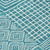 8' X 10' Teal Blue And Ivory Geometric Washable Indoor Outdoor Area Rug - 608219316693