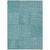 8' X 10' Teal Blue And Ivory Geometric Washable Indoor Outdoor Area Rug - 608219316693