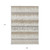 9' X 12' Ivory Gray And Beige Striped Washable Indoor Outdoor Area Rug