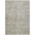 9' X 12' Linen And Gray Floral Washable Indoor Outdoor Area Rug