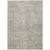 9' X 12' Linen And Gray Floral Washable Indoor Outdoor Area Rug