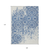 9' X 12' Navy Blue And Ivory Medallion Washable Indoor Outdoor Area Rug