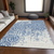 9' X 12' Navy Blue And Ivory Medallion Washable Indoor Outdoor Area Rug